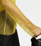 Giuseppe di Morabito Crystal-embellished mesh top
