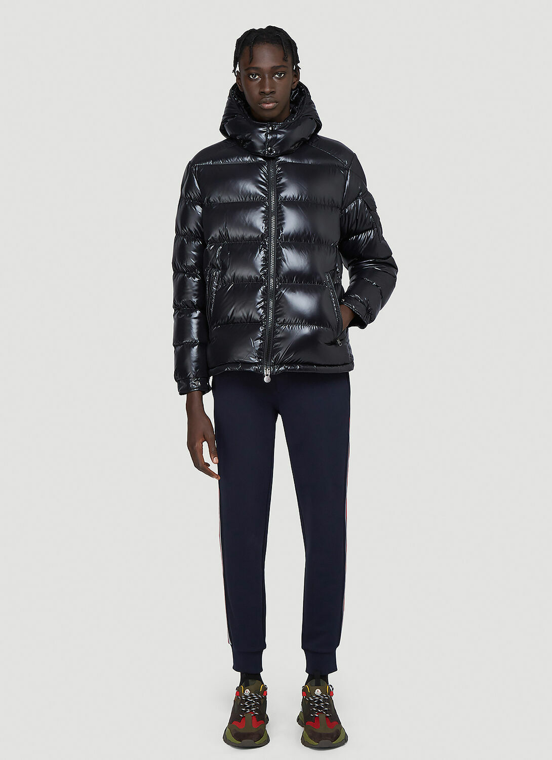 Moncler Detachable Hood Padded Down Jacket