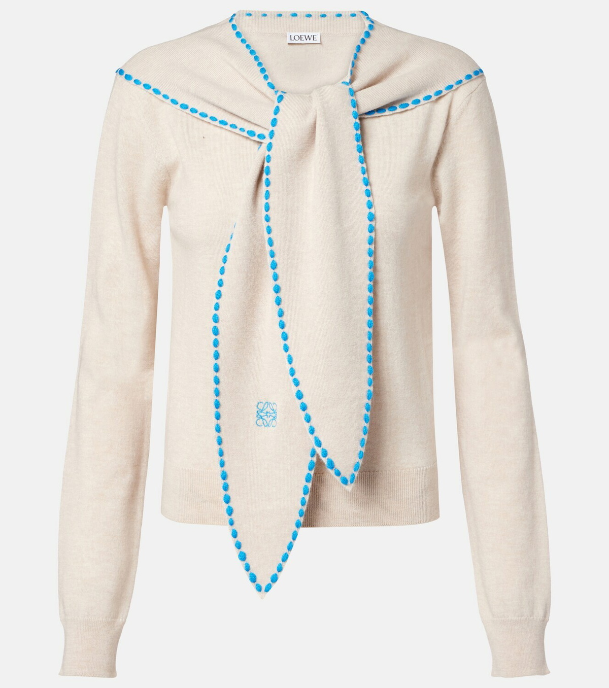 Loewe Scarf-detail wool sweater