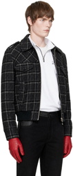 Ernest W. Baker Gray Check Bomber Jacket