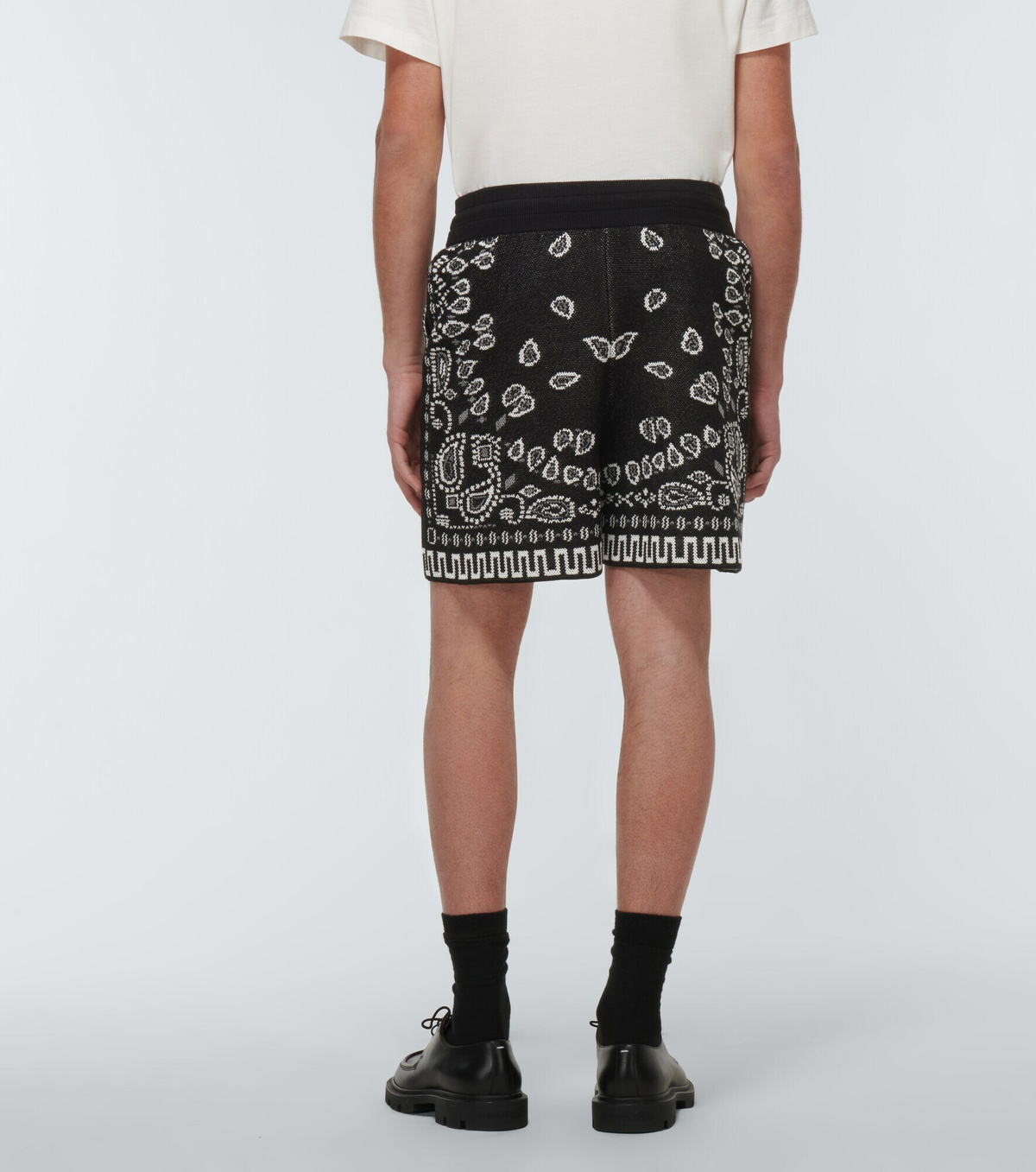 Alanui - Bandana cotton-blend piqué shorts