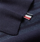 Thom Browne - Striped Merino Wool Scarf - Blue