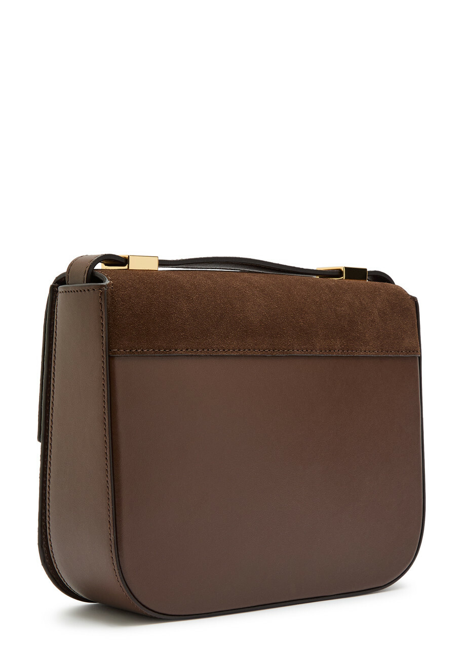 Demellier The Vancouver Grained Leather Cross-body bag - Dark Brown - One Size
