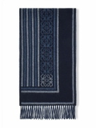 LOEWE - Fringed Wool and Cashmere-Blend Scarf