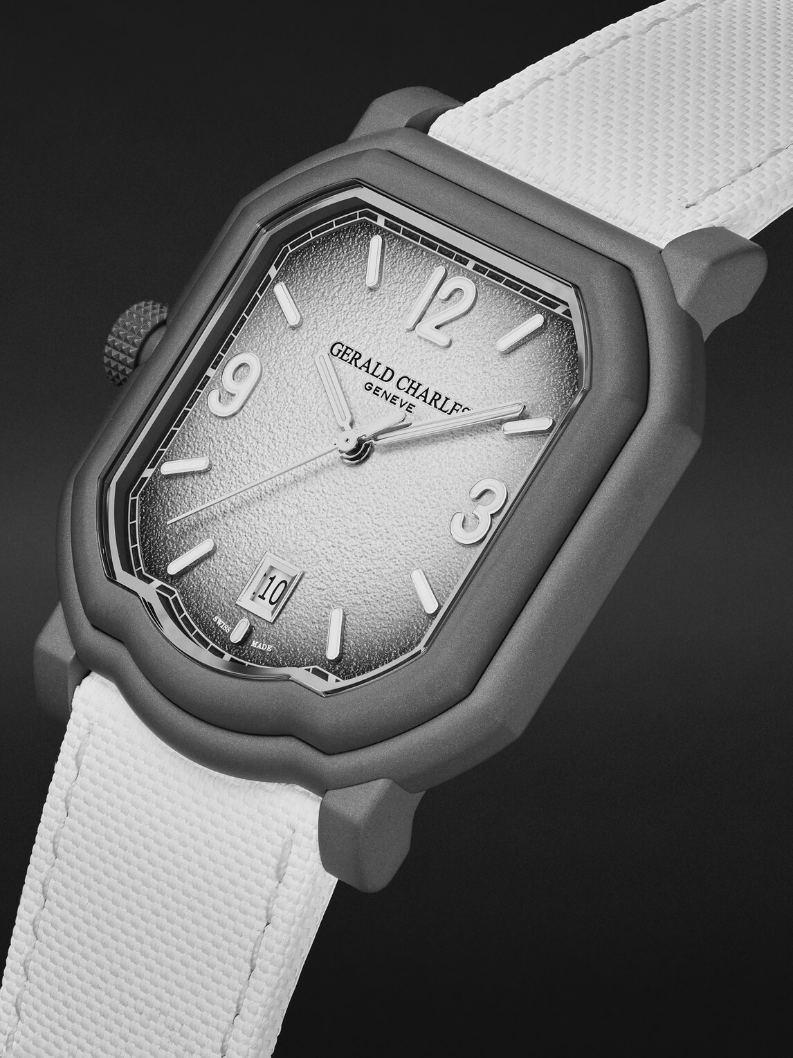 Gerald Charles - Maestro GC Sport Tennis Limited Edition Automatic Darkblast® Titanium Watch, Ref. GC2.0-TX-TNDB-04GR-RSVC_DLE