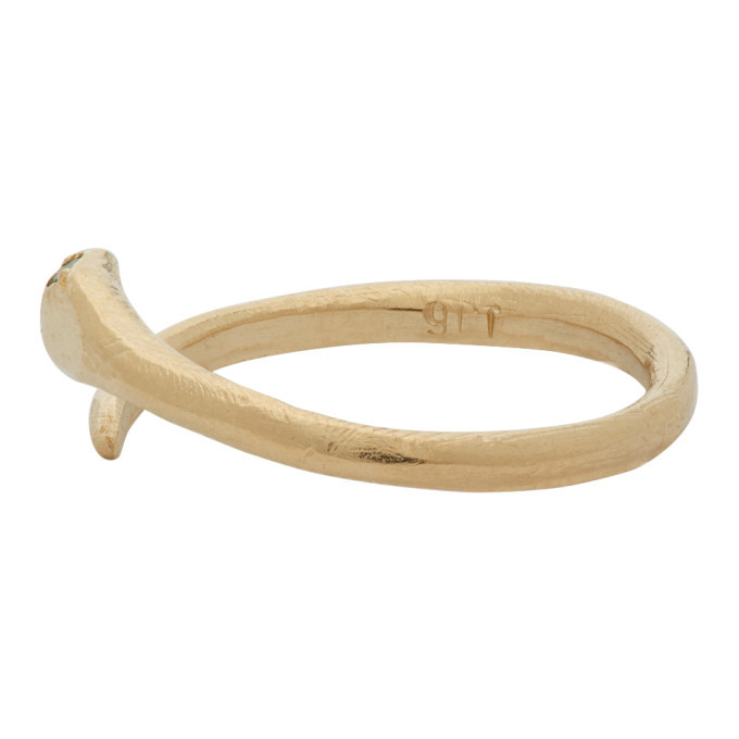 Seb Brown Yellow Gold Topaz Serpent Ring Seb Brown