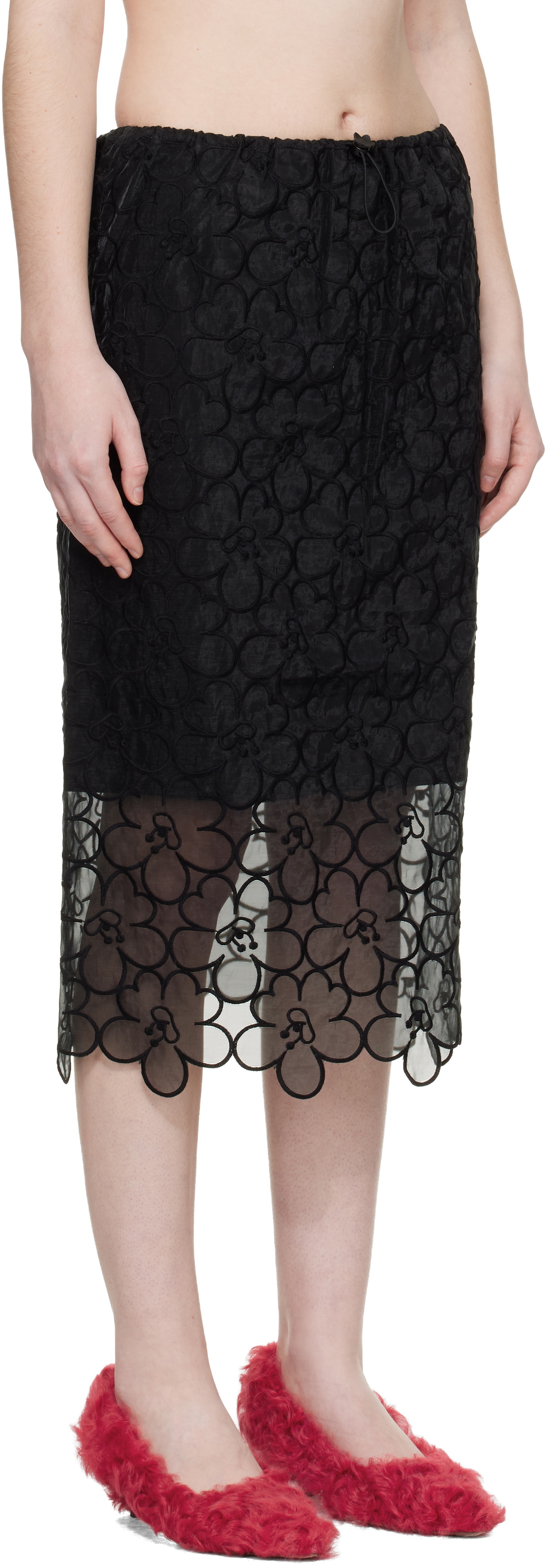 Cecilie Bahnsen Black CBbria Midi Skirt