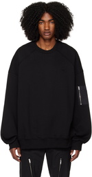 Juun.J Black Sleeve Pocket Sweatshirt