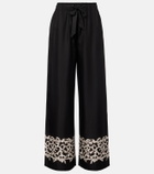 Rebecca Vallance Sundia silk wide-leg pants