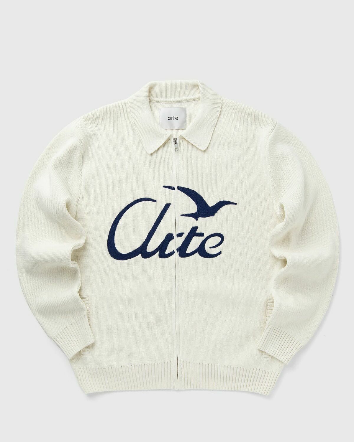 Arte Antwerp Bird logo jacket Beige Mens Pullovers/Zippers & Cardigan