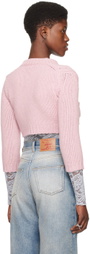 We11done Pink Patch Pocket Cardigan