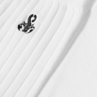 SOPHNET. Men's Logo Ribbed Sock in White