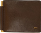 TOM FORD Brown T Line Money Clip Wallet