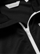 Palm Angels Kids - Logo-Print Striped Jersey Zip-Up Track Jacket - Black