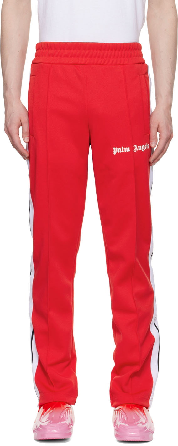 Angels Red Classic Lounge Pants Palm Angels