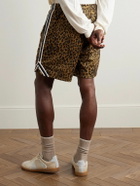 John Elliott - Rivalry Straight-Leg Webbing-Trimmed Leopard-Print Mesh Shorts - Animal print
