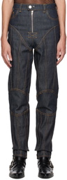 Parnell Mooney SSENSE Exclusive Indigo 50 Panel Jeans