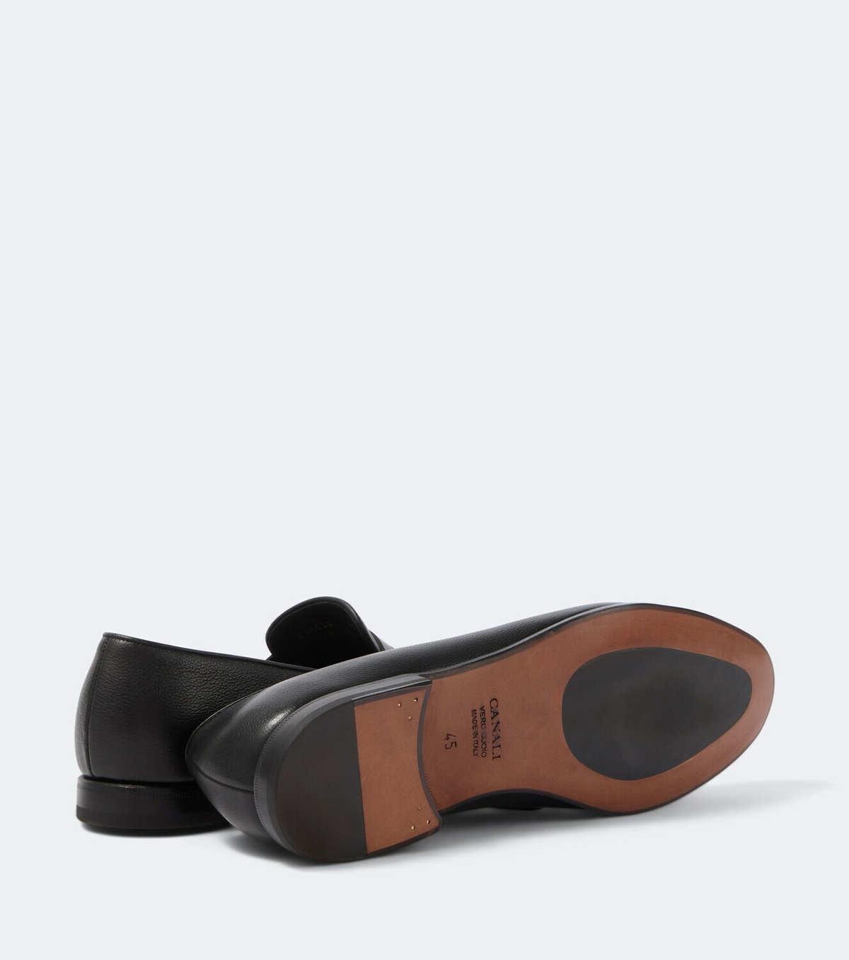 Canali Leather penny loafers