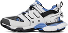 Balenciaga White & Blue Track Sneakers