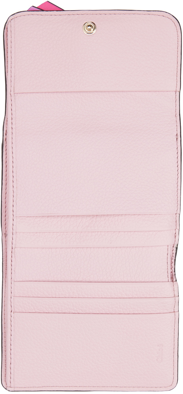 Chloé Pink Alphabet Small Trifold Wallet Chloe