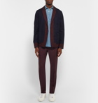 VALENTINO - Slim-Fit Wool And Mohair-Blend Trousers - Burgundy