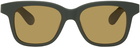 Alexander McQueen Green Angled Pantos Sunglasses