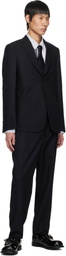 Comme des Garçons Homme Deux Navy Wool Kersey Trousers