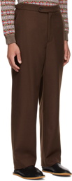 Bode Brown Wool Straight Trousers