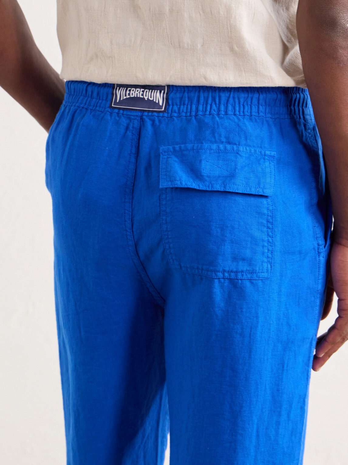 Vilebrequin - Pacha Straight-Leg Woven Linen Drawstring Trousers - Blue