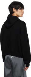 HELIOT EMIL Black Lampi Knit Hoodie