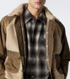 RRL Shearling-trimmed denim jacket