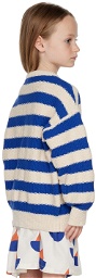 Bobo Choses Kids Blue Stripes Sweater
