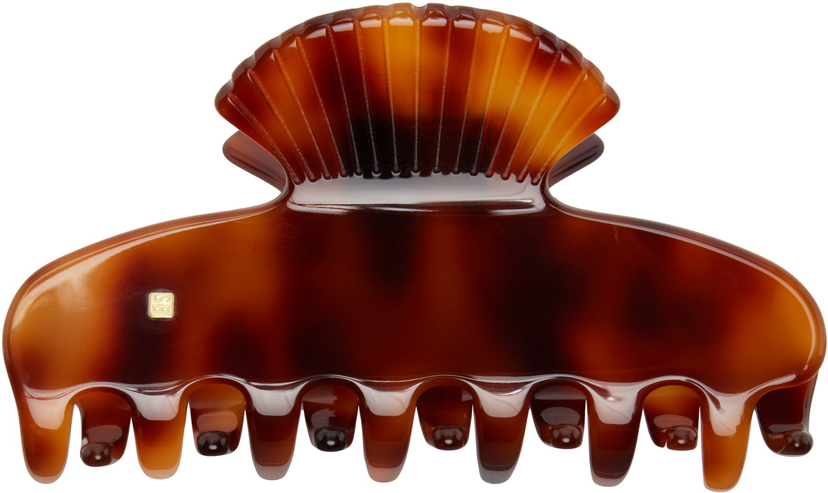 Sophie Buhai Brown Small Fan Shell Claw Clip