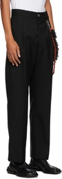 Song for the Mute Black Loose Pleated Trousers