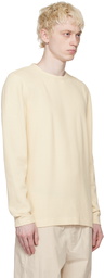 BOSS Beige Structured Long Sleeve T-Shirt