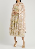 Needle & Thread Maeve Sequin-embellished Tulle Cape Light Pink