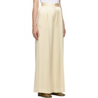 Loewe Off-White Satin Wide-Leg Trousers