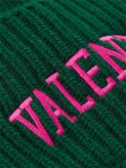 Valentino - Valentino Garavani Logo-Embroidered Virgin Wool Beanie