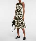 Proenza Schouler - White Label zebra-print cotton midi dress