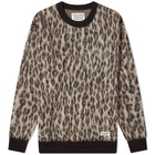 Wacko Maria Leopard Mohair Crew Sweater