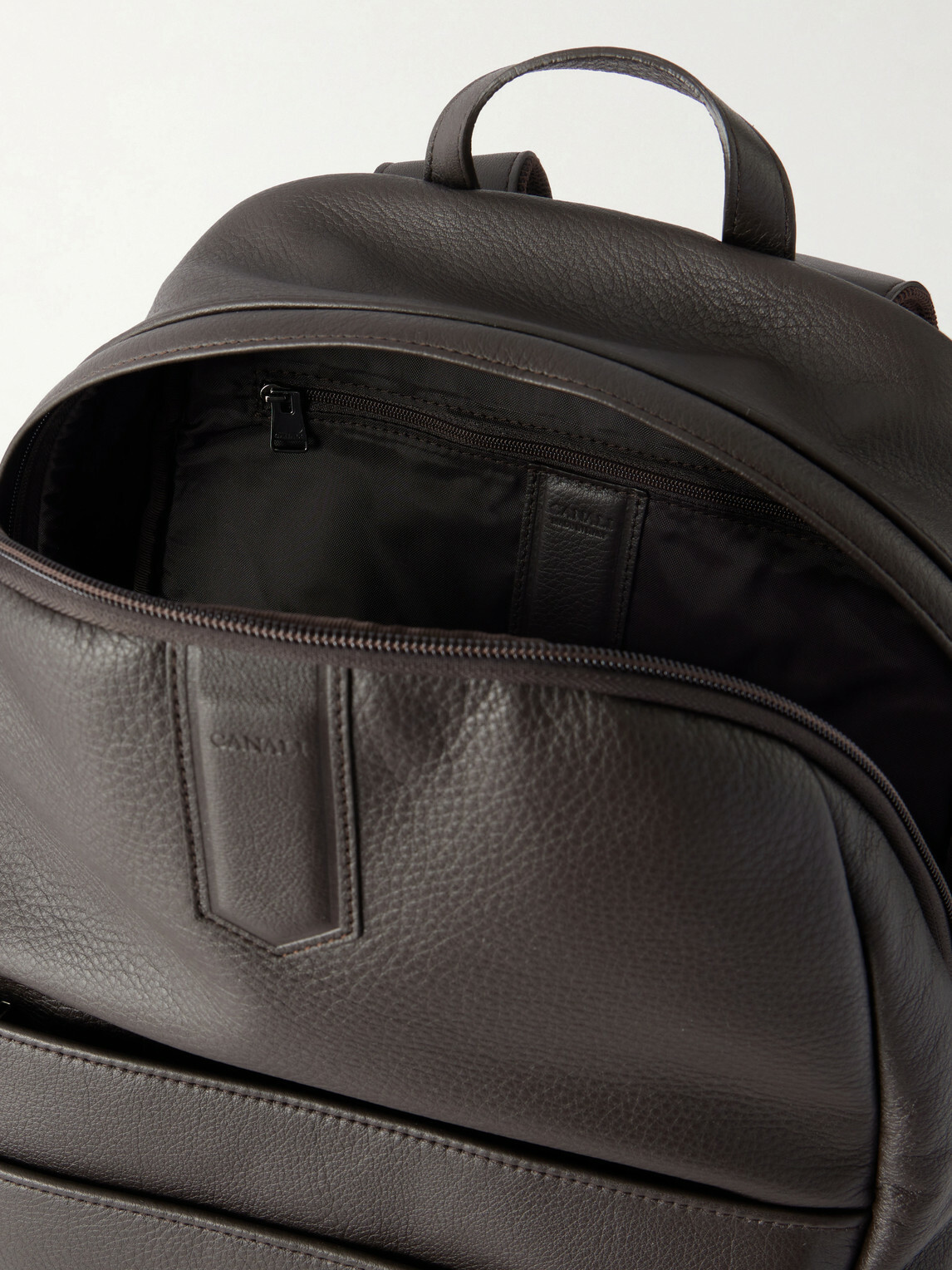 Canali - Full-Grain Leather Backpack