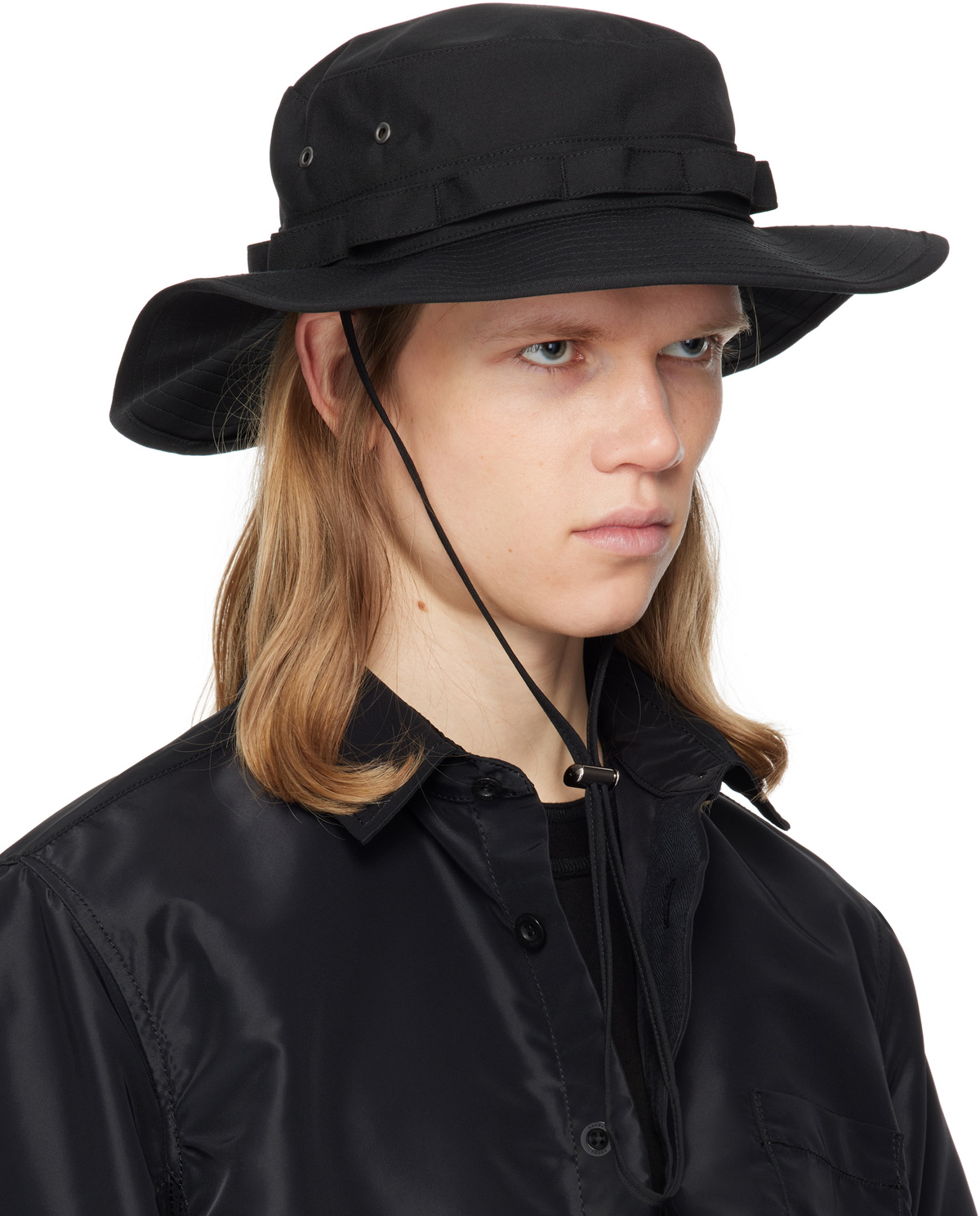 帽子 sacai 22SS Double Brim Bucket Hat BLK/3 Sacai - Nylon bucket hat Sacai