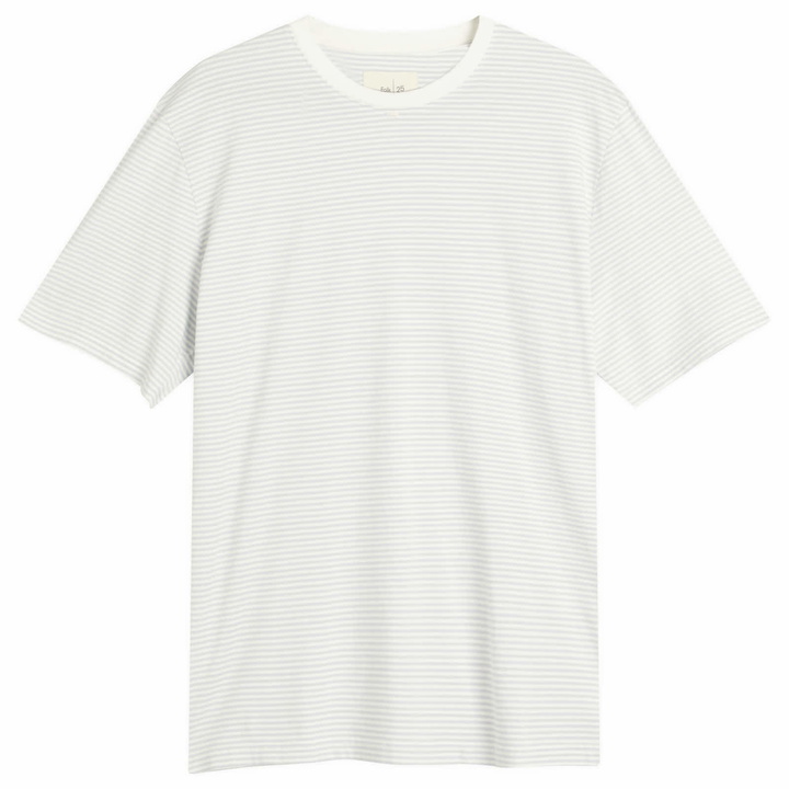 Photo: Folk Men's Stripe T-Shirt in Soft Blue