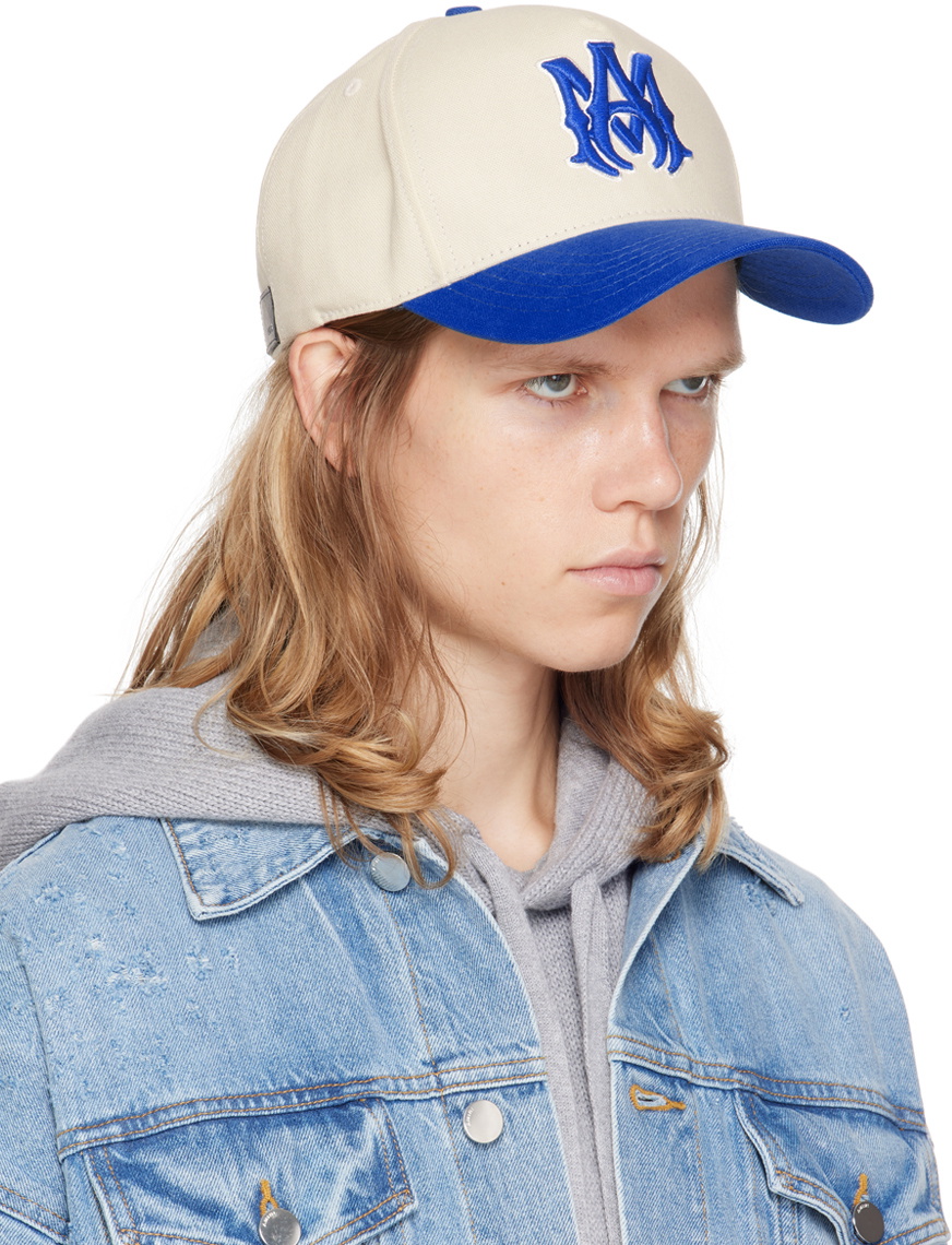 AMIRI Off-White & Blue MA Canvas Cap Amiri