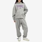 Palm Angels Women's College Classic Hoodie in Melange Grey/Violet