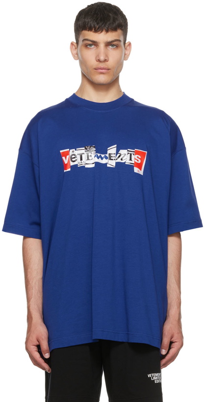 Photo: VETEMENTS Blue Mixed T-Shirt