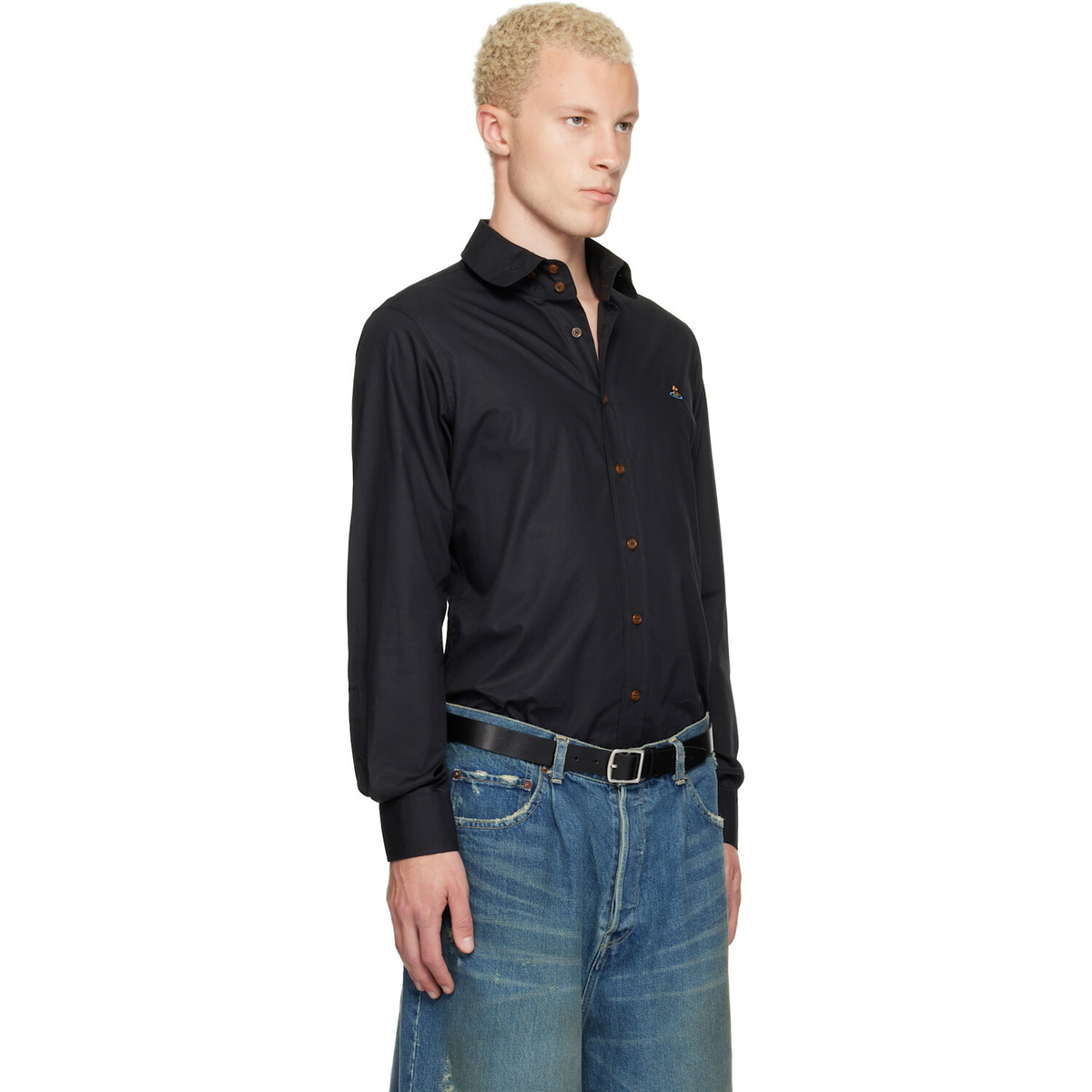 Vivienne Westwood Black Two Button Krall Shirt