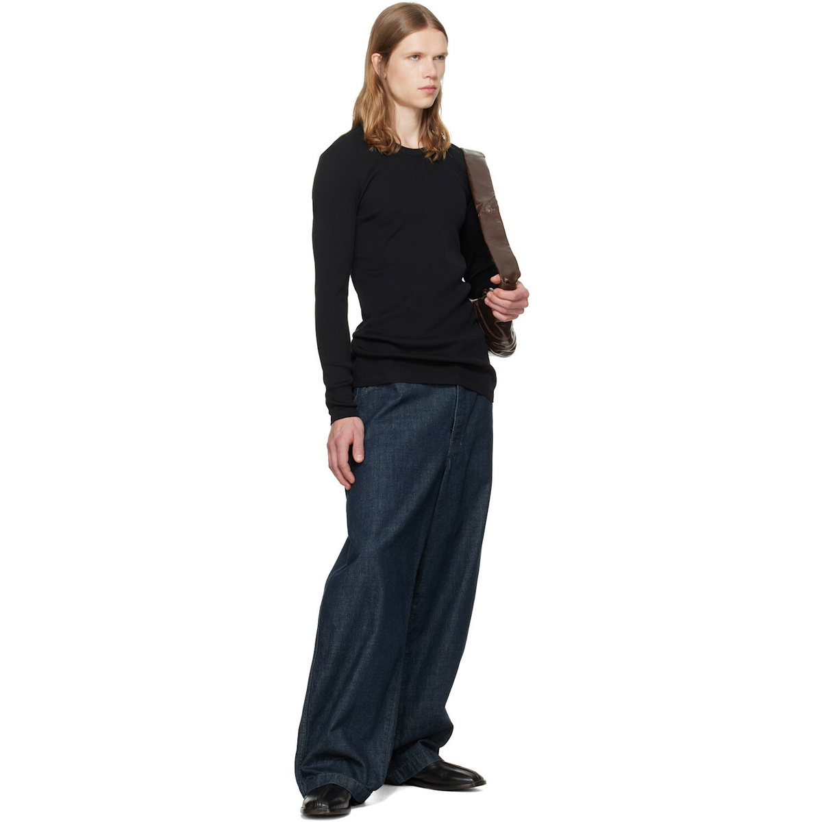 LEMAIRE Black Long-Sleeve T-shirt