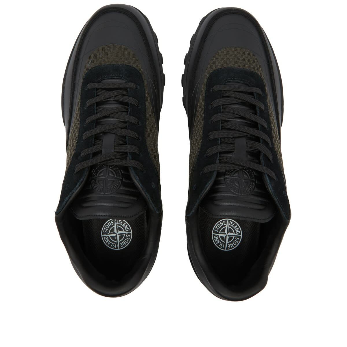 Stone Island Men's Football Sneakers in Black Stone Island Stone Island Men's Football Sneakers in Black Stone Island