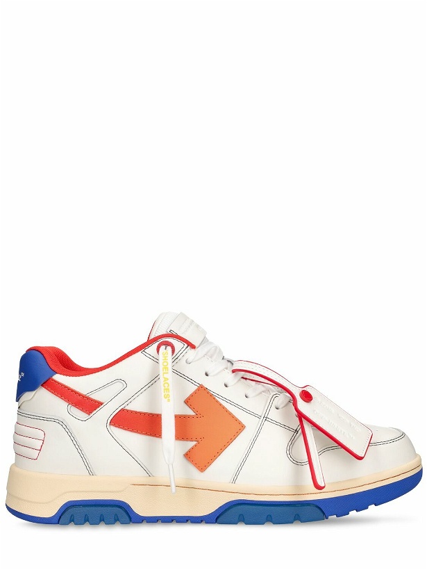 Photo: OFF-WHITE - Out Of Office Stitched Leather Sneakers